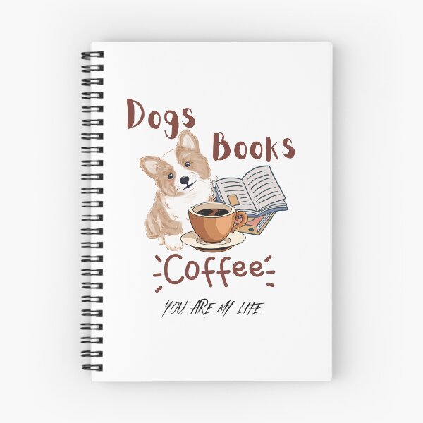 Item preview, Dogs, Books and Coffee Dog Reader Coffee Quote designed and sold by ColourTrials.