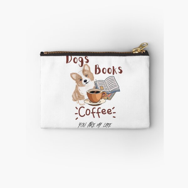 Item preview, Dogs, Books and Coffee Dog Reader Coffee Quote designed and sold by ColourTrials.