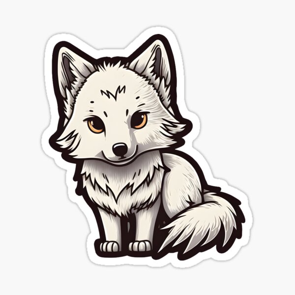 Kawaii White Wolf