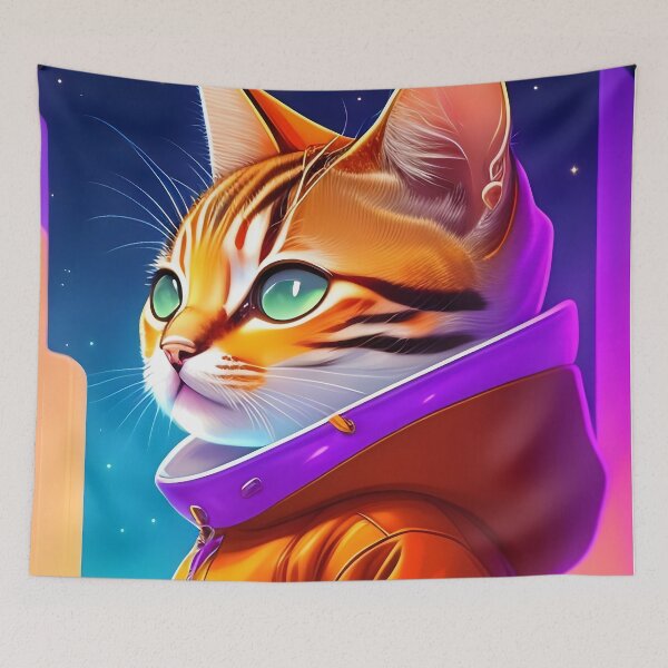 Item preview, Cat in a Jacket - Modern Digital Art designed and sold by Ai-michiart.