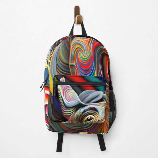 Item preview, Insanely Happy Horse loves Rainbow Psychedelic Swirls! - Original Artwork designed and sold by CloudofKnowing.