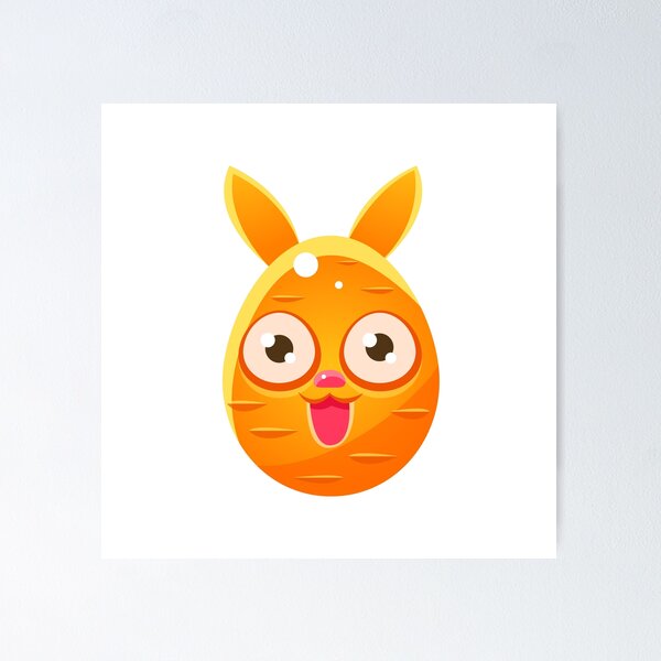 Item preview, Orange Egg Shaped Easter Bunny designed and sold by topvectors.