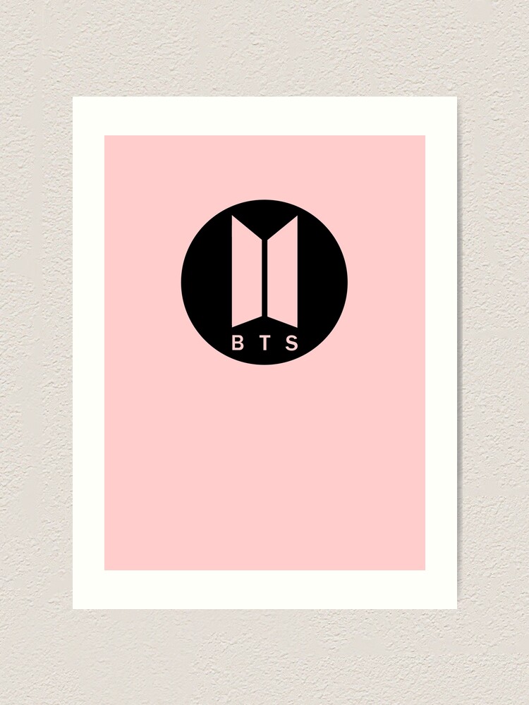 Bts Pink Logo Click To See Other Items With This Design Art Print By Thisfire Redbubble