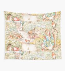 The World Of Beatrix Potter large vintage illustration Wall Tapestry