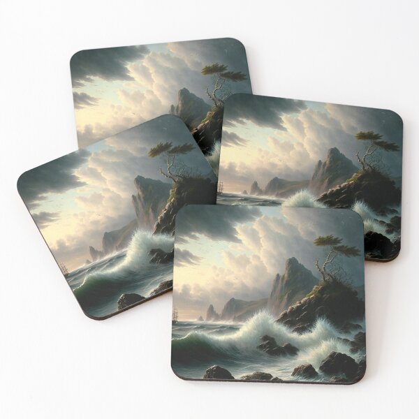 Item preview, Dramatic Seascape Ocean Waves and a Lonely Tree designed and sold by Kyle Peters.