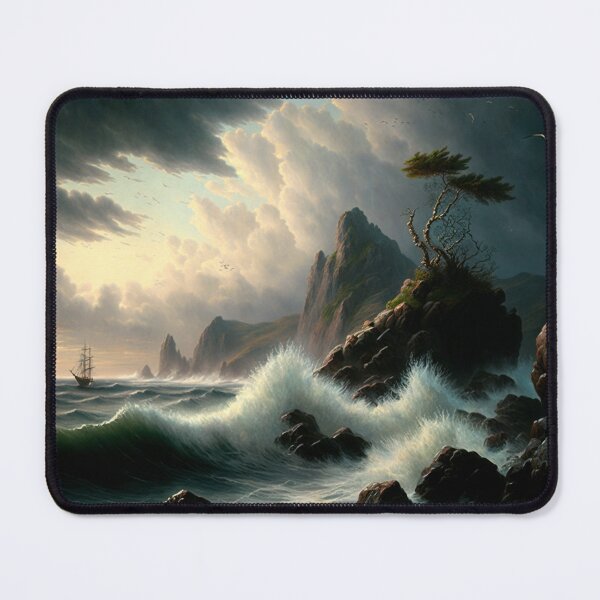 Item preview, Dramatic Seascape Ocean Waves and a Lonely Tree designed and sold by Kyle Peters.