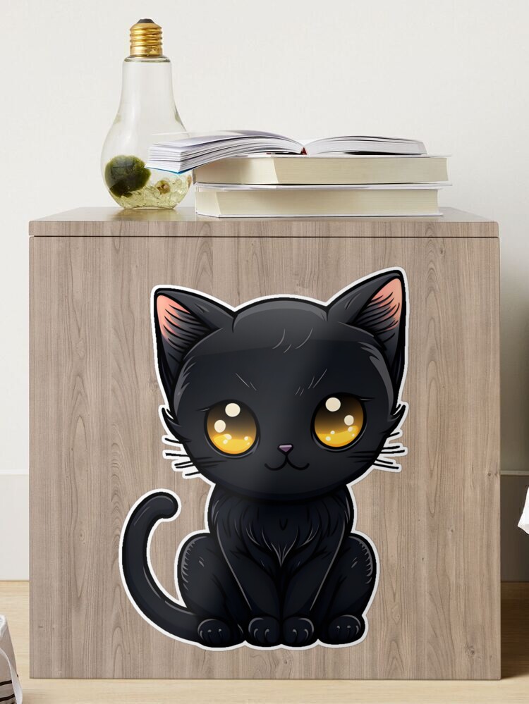 Teeny Weeny Black Cat Stickers – Sweet Kawaii Design