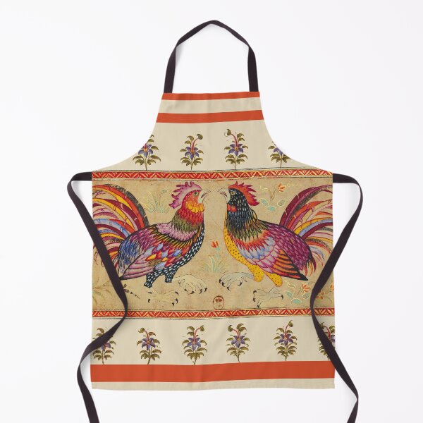 Item preview, COCKFIGHT Antique Mughal Miniature with Floral Motifs designed and sold by BulganLumini.