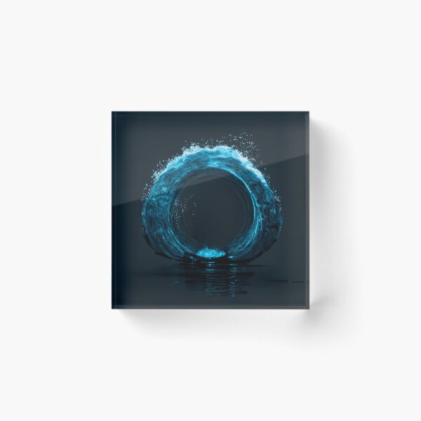 Item preview, water small dam break inside of round circle designed and sold by sammgdesign.