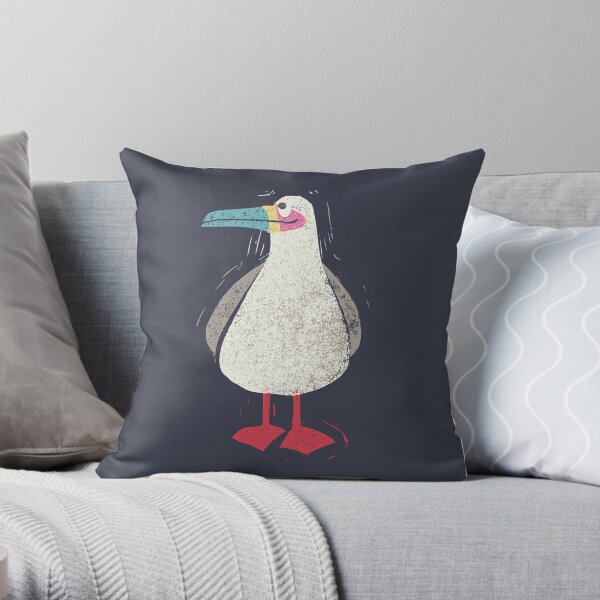 A seagull called Norman Throw Pillow