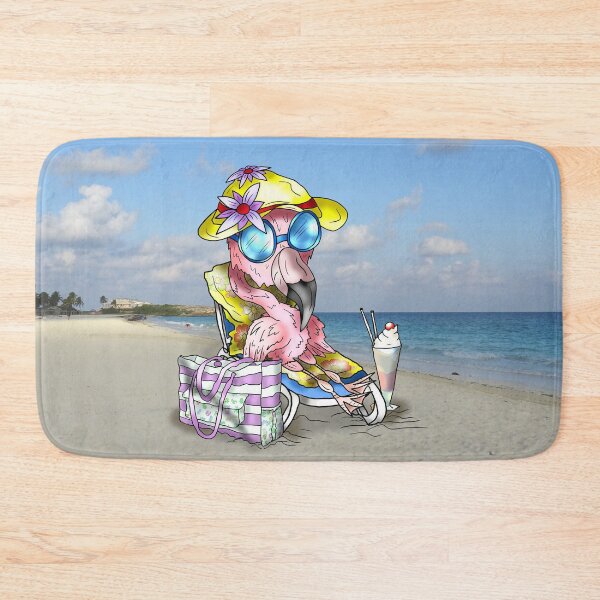 Item preview, pink flamingo beach bum designed and sold by CuisineCat.