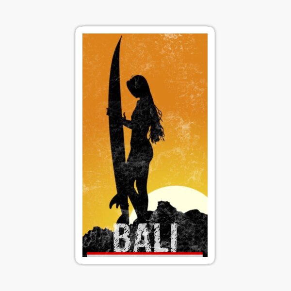 Aperçu de l'œuvre Bali surf fille vintage créée et vendue par mikoala50.