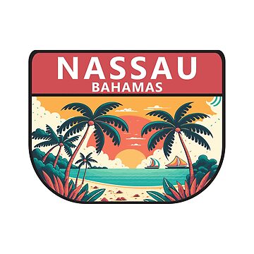 Aperçu de l'œuvre Emblème rétro de Nassau Bahamas de KrisSidDesigns