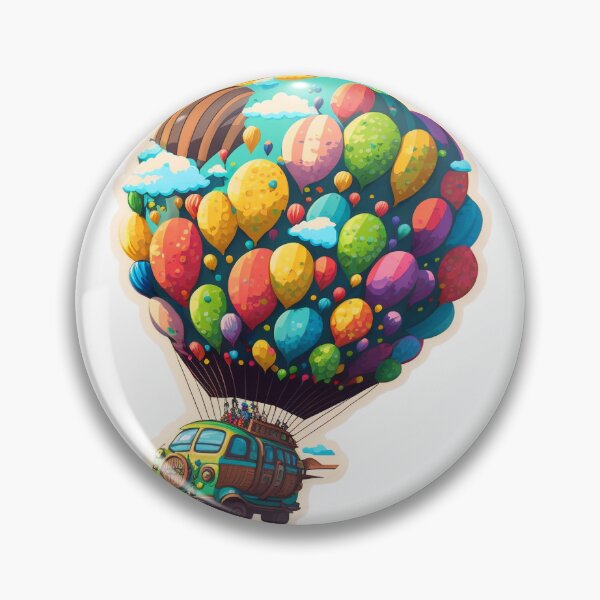 Artikelvorschau, Ballonreise 1 | Bunte Cartoon-Reise entworfen und verkauft von Sunchaser World.