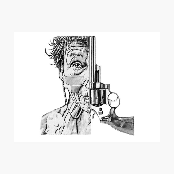 Grandma with gun Photographic Print