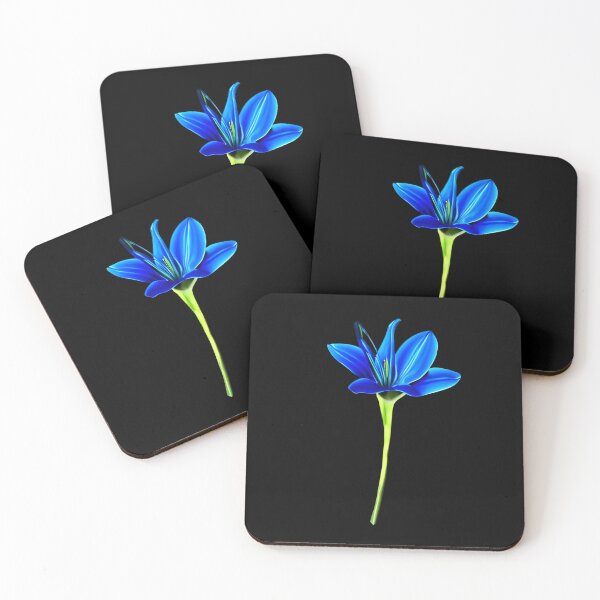 Item preview, Blue lily flower artwork designed and sold by gramizzia.
