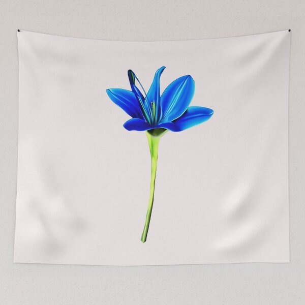 Item preview, Blue lily flower artwork designed and sold by gramizzia.