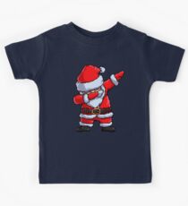 Santa Claus Dabbing Pixel Art T Shirt Christmas Dab Dance Gifts Kids Tee