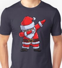 Santa Claus Dabbing Pixel Art T Shirt Christmas Dab Dance Gifts Unisex T-Shirt