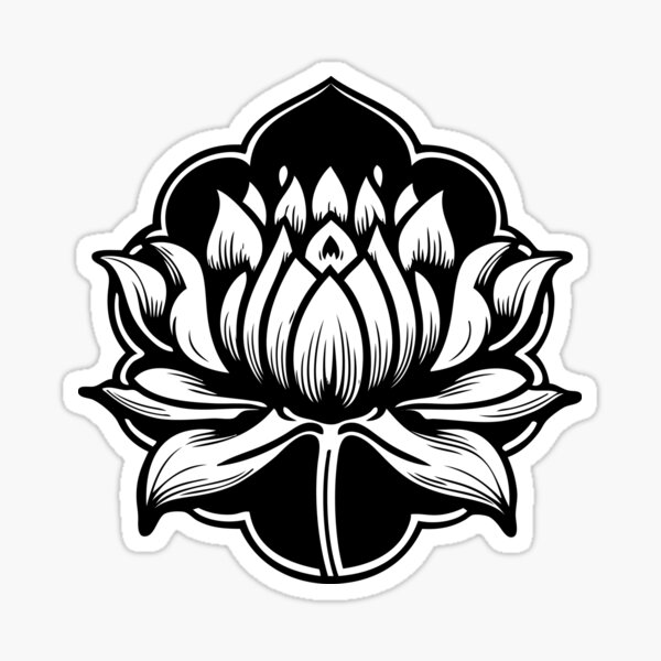 "Black Lotus Flower" Sticker for Sale by ArtManifestor Redbubble