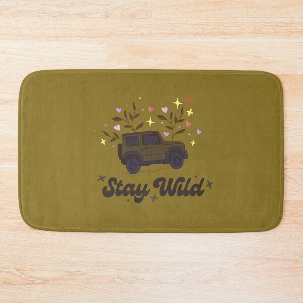 Item preview, Stay Wild Typography with Jungle Green Suzuki Jimny  designed and sold by stoicjimny.