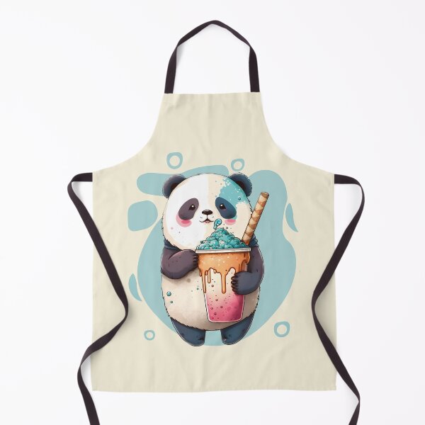 Item preview, Funny Cute Anime Panda Bear Drinking Mom And Son In Splash designed and sold by fatydesignspace.