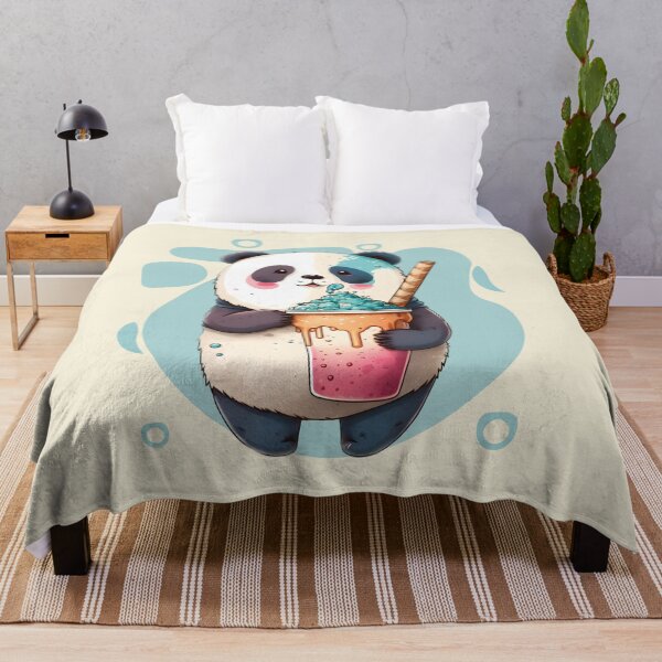 Item preview, Funny Cute Anime Panda Bear Drinking Mom And Son In Splash designed and sold by fatydesignspace.