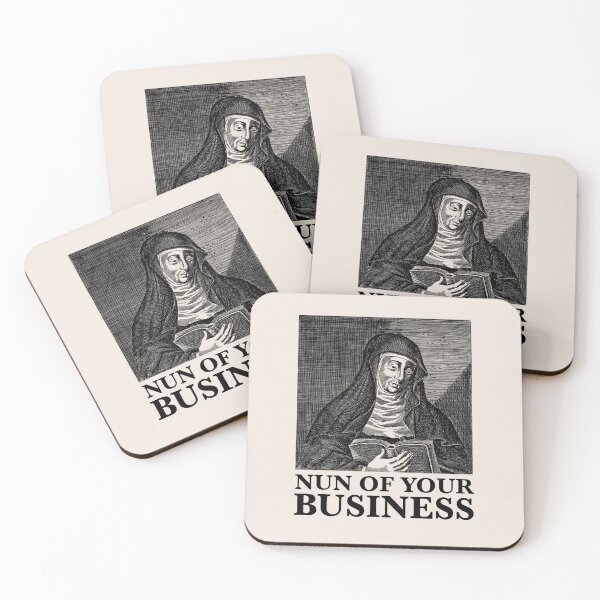 Item preview, Nun of Your Business - Saint Hildegard - Funny Pun Joke Humor designed and sold by softbluehum.