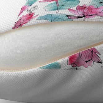 Alternate view of Waterlily buds Floor Pillow