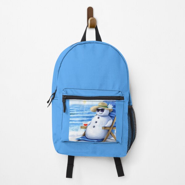 Item preview, Snowman Chilling on the Beach with a Cocktail designed and sold by DreamyEscapism.