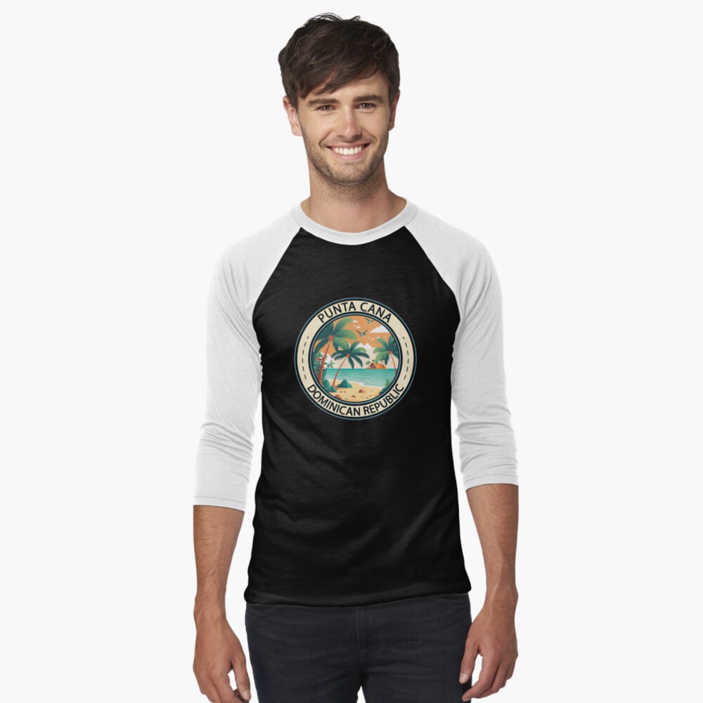 Aperçu de l'œuvre T-shirt baseball manches ¾ créée et vendue par KrisSidDesigns.