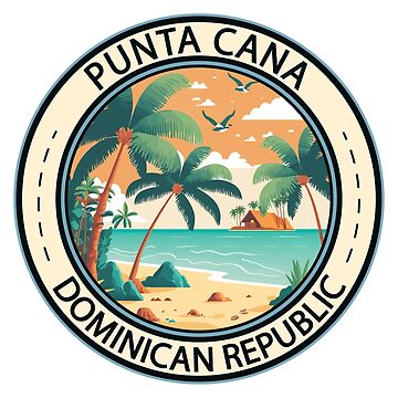 Aperçu de l'œuvre Badge de cabane de République Dominicaine de Punta Cana de KrisSidDesigns
