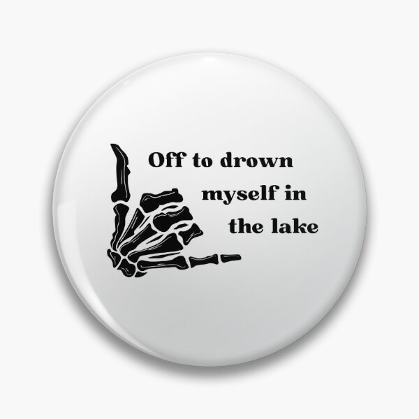 Item preview, Drown Myself in the Lake Sticker designed and sold by Bookdragon77.