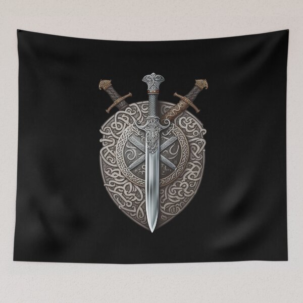 Item preview, Shield and Sword of the Vikings designed and sold by UbeeU-Pixels.