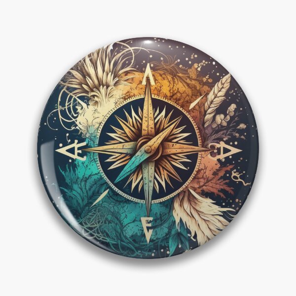 Item preview, Compass Illustration designed and sold by pathsofmeaning.