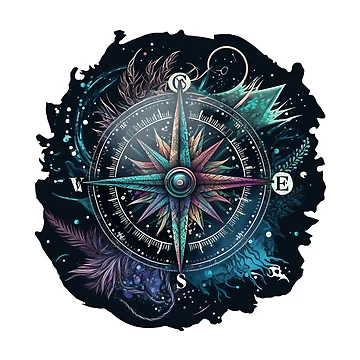 Artwork thumbnail, Travel Compass Design by pathsofmeaning
