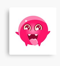 Happy Round Character Emoji Canvas Print