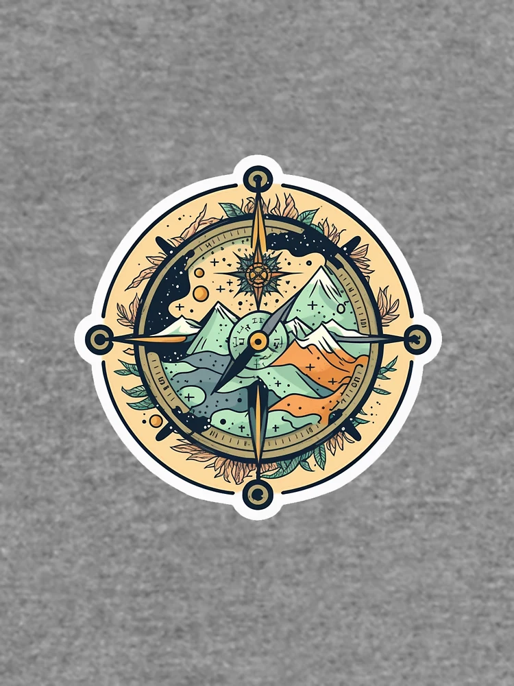Thumbnail 6 of 6, Lightweight Sweatshirt, Compass designed and sold by pathsofmeaning.