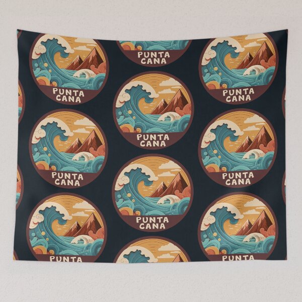 Item preview, Punta Cana Dominican Republic Retro Wave Emblem designed and sold by KrisSidDesigns.