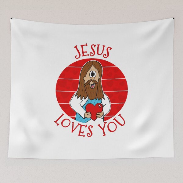 Item preview, Jesus Loves You Christian Church Valentines Day designed and sold by doodlerob.