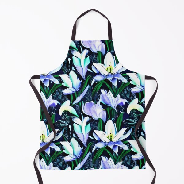 Item preview, Blue lily flower pattern designed and sold by gramizzia.