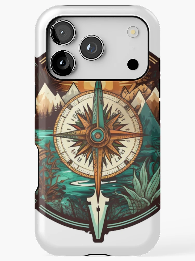 Thumbnail 1 of 4, iPhone Case, Beautiful Compass Design designed and sold by pathsofmeaning.
