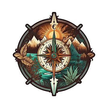 Artwork thumbnail, Beautiful Compass Design by pathsofmeaning