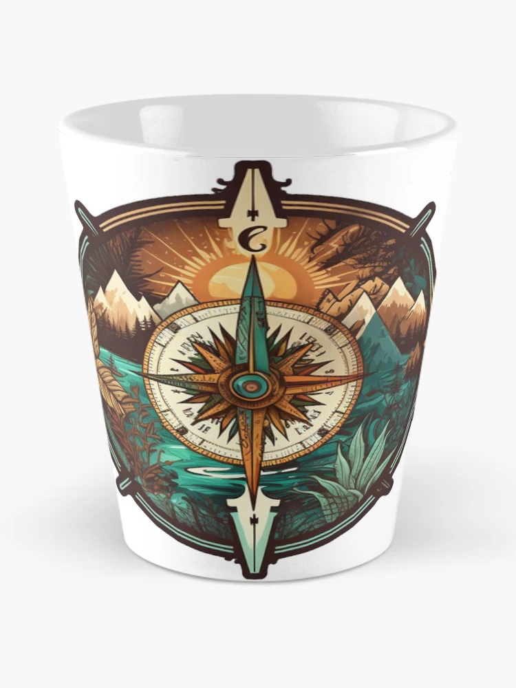 Thumbnail 2 of 4, Coffee Mug, Beautiful Compass Design designed and sold by pathsofmeaning.