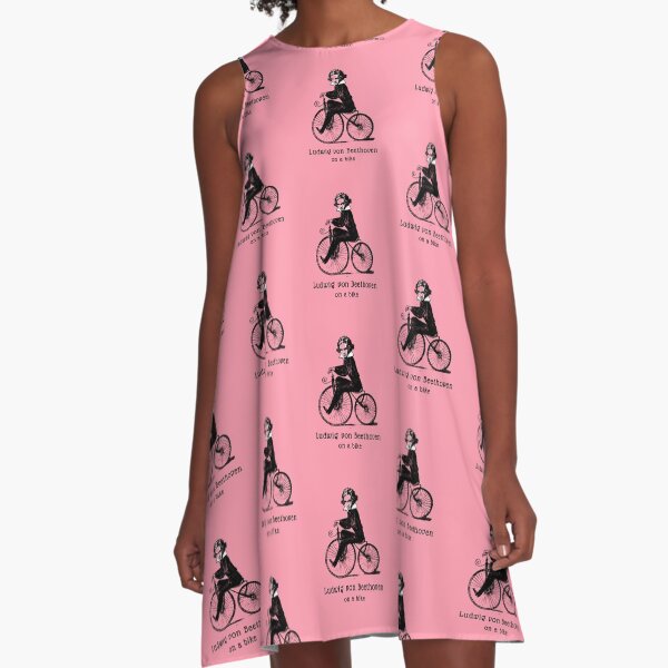 Beethoven on a Bicycle A-Line Dress