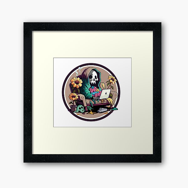 Remote Working Framed Art Print