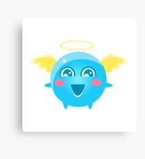 Angel Round Character Emoji Canvas Print