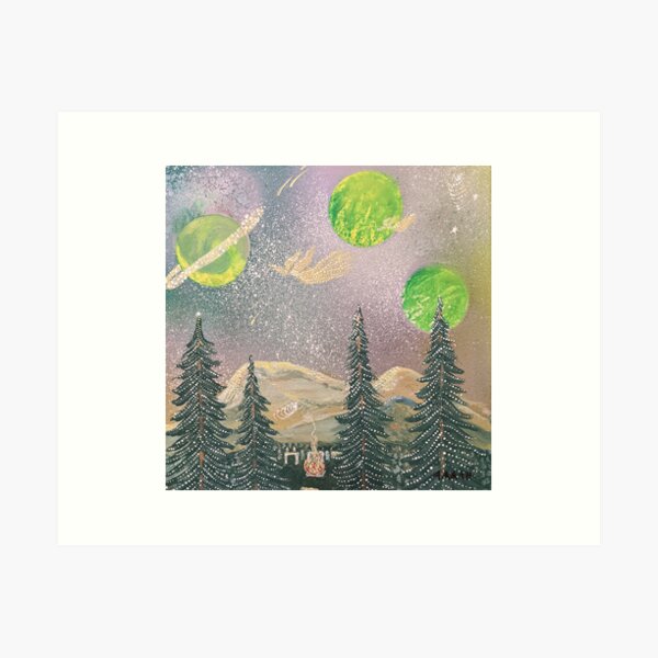 Bonfire under the sky Art Print