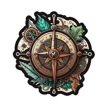 Artwork thumbnail, Colorful Compass by pathsofmeaning