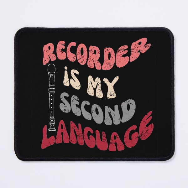 Item preview, Recorder is my second language - retro - vintage designed and sold by piesdesignart.